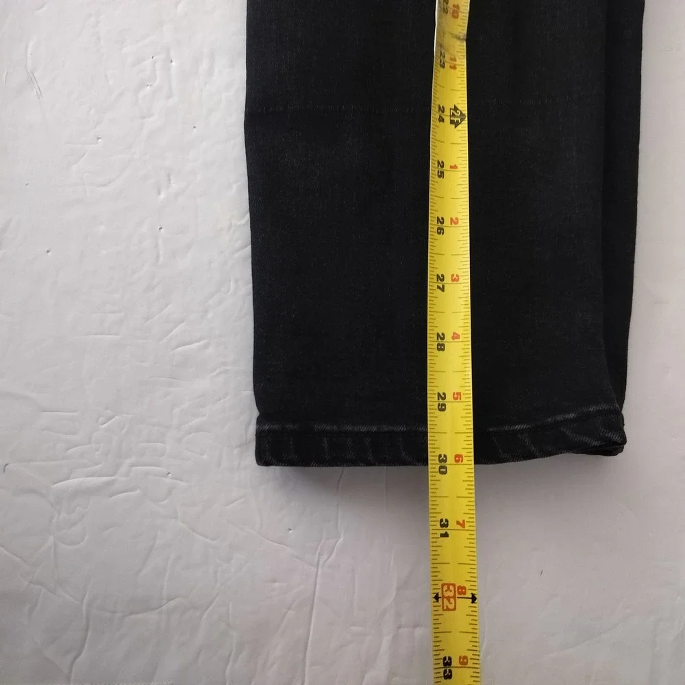 Amiri Mens Distressed Logo Denim Jeans Black Ripped Slim Fit‎ Streetwear 36x34